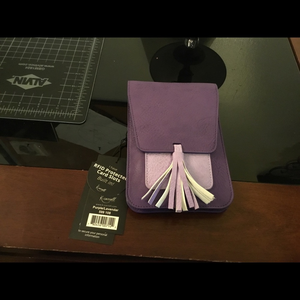 K. Carroll Secure Style cross body wallet.